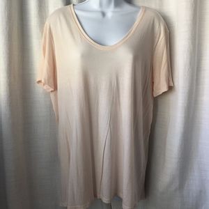 NWOT- Theory Piniata Scoop Neck Tee - Rose